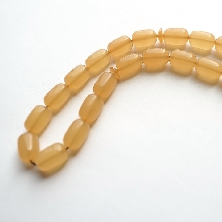 Pressed Fire Amber Silver Tasbeeh – WATD119
