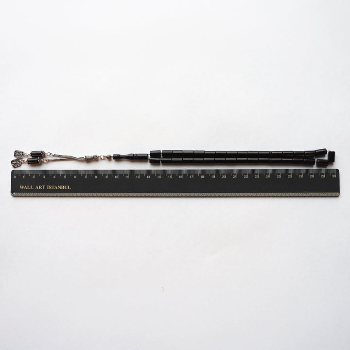 Pressed Fire Amber Silver Tasbeeh – WATD120