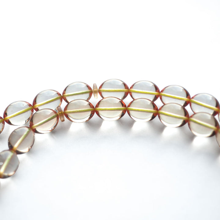 Handcrafted Pressed Fire Amber Tasbeeh – Oval-Cut Beads – WATD146