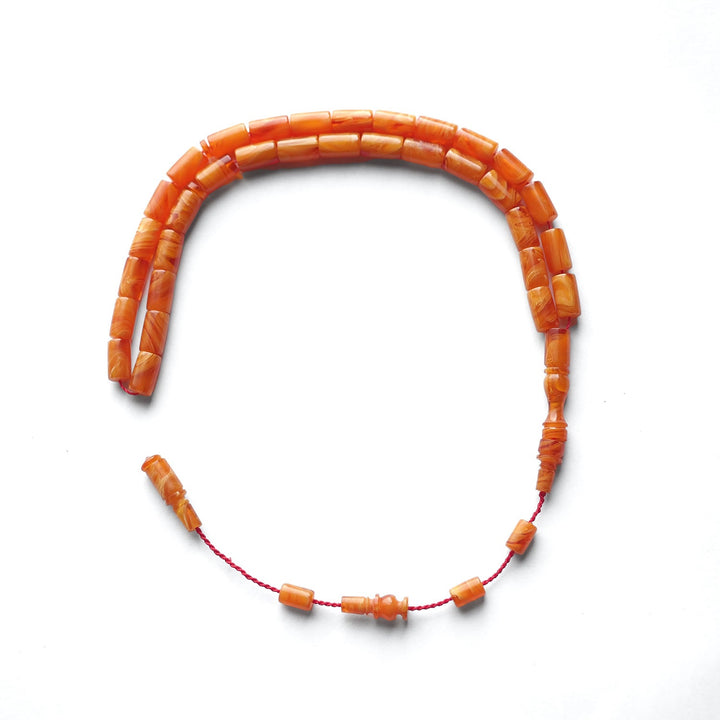Handcrafted Pressed Amber Tasbeeh – Cut-System Design, Wrist Size – WATD150