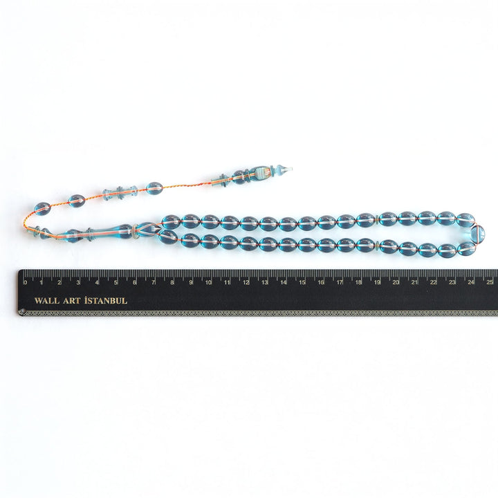 Fire Amber Oval-Cut Tasbeeh – WATD221