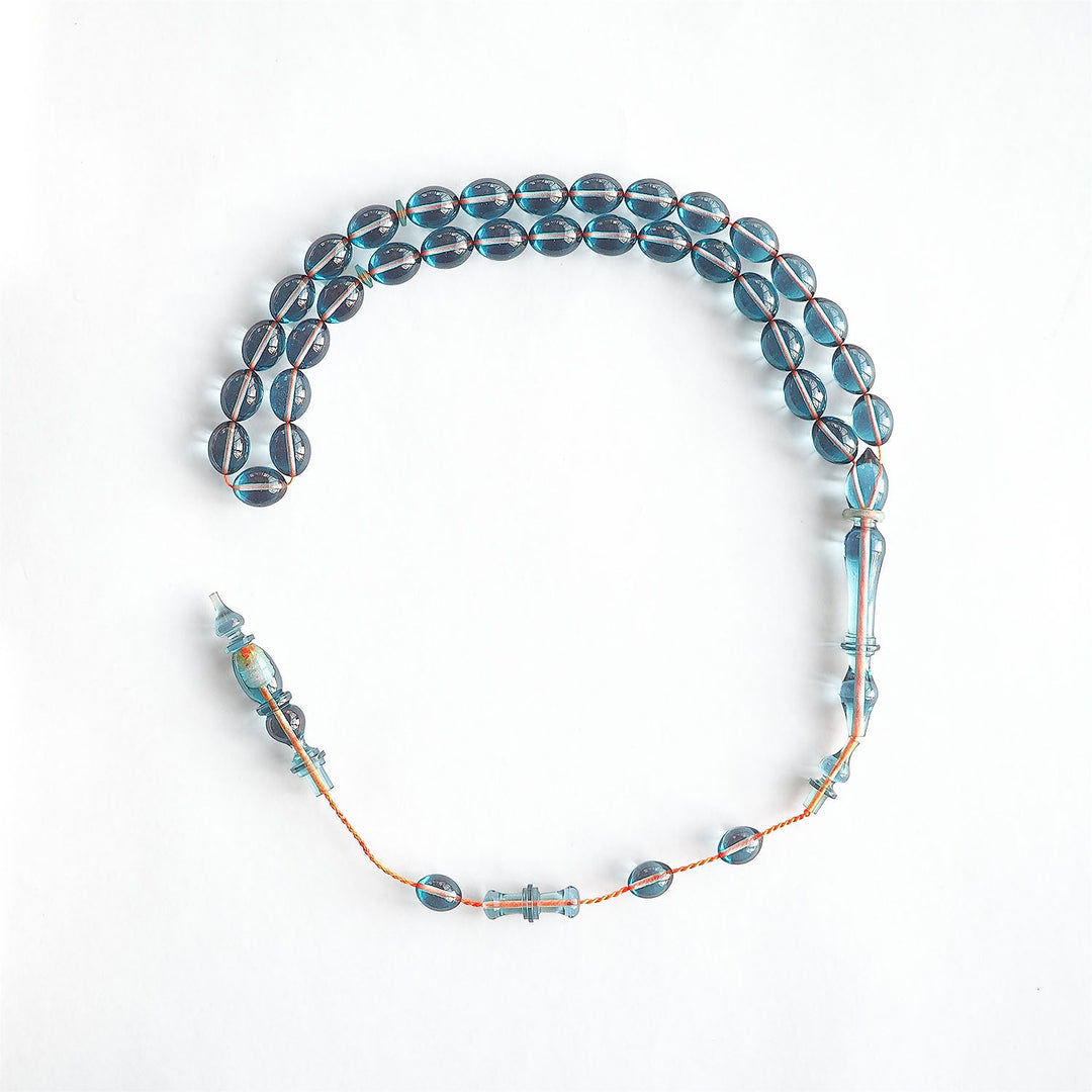 Fire Amber Oval-Cut Tasbeeh – WATD221