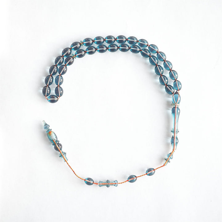 Fire Amber Oval-Cut Tasbeeh – WATD221