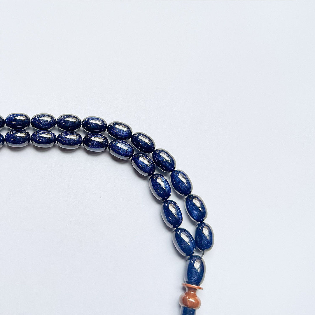 Catalin Egg Cut Tasbeeh with Embroidered Kuka Imam Bead – WATD271
