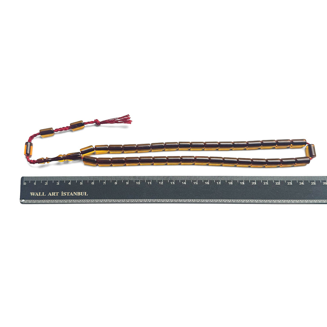 Faceted Fire Amber System Tasbeeh – WATD284
