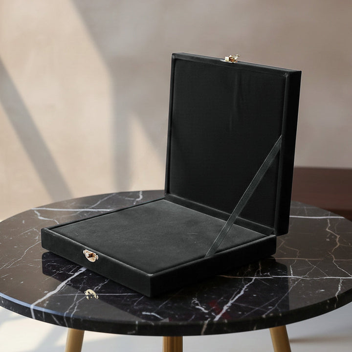 Exclusive Velvet-Covered Wooden Tasbeeh Box – WATD321