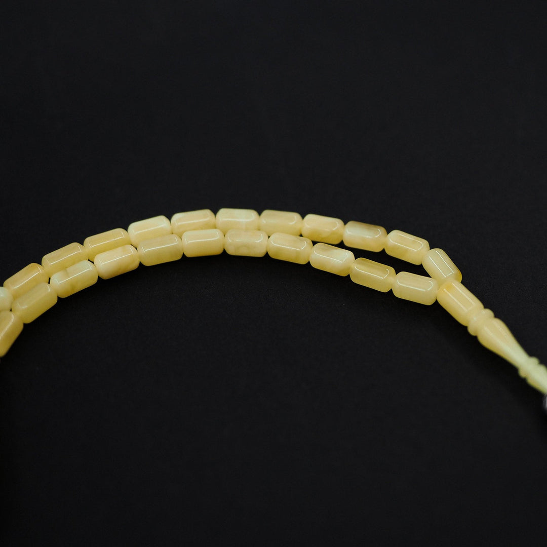 Mini Size Amber Tasbeeh with Silver Tassel – WATD324