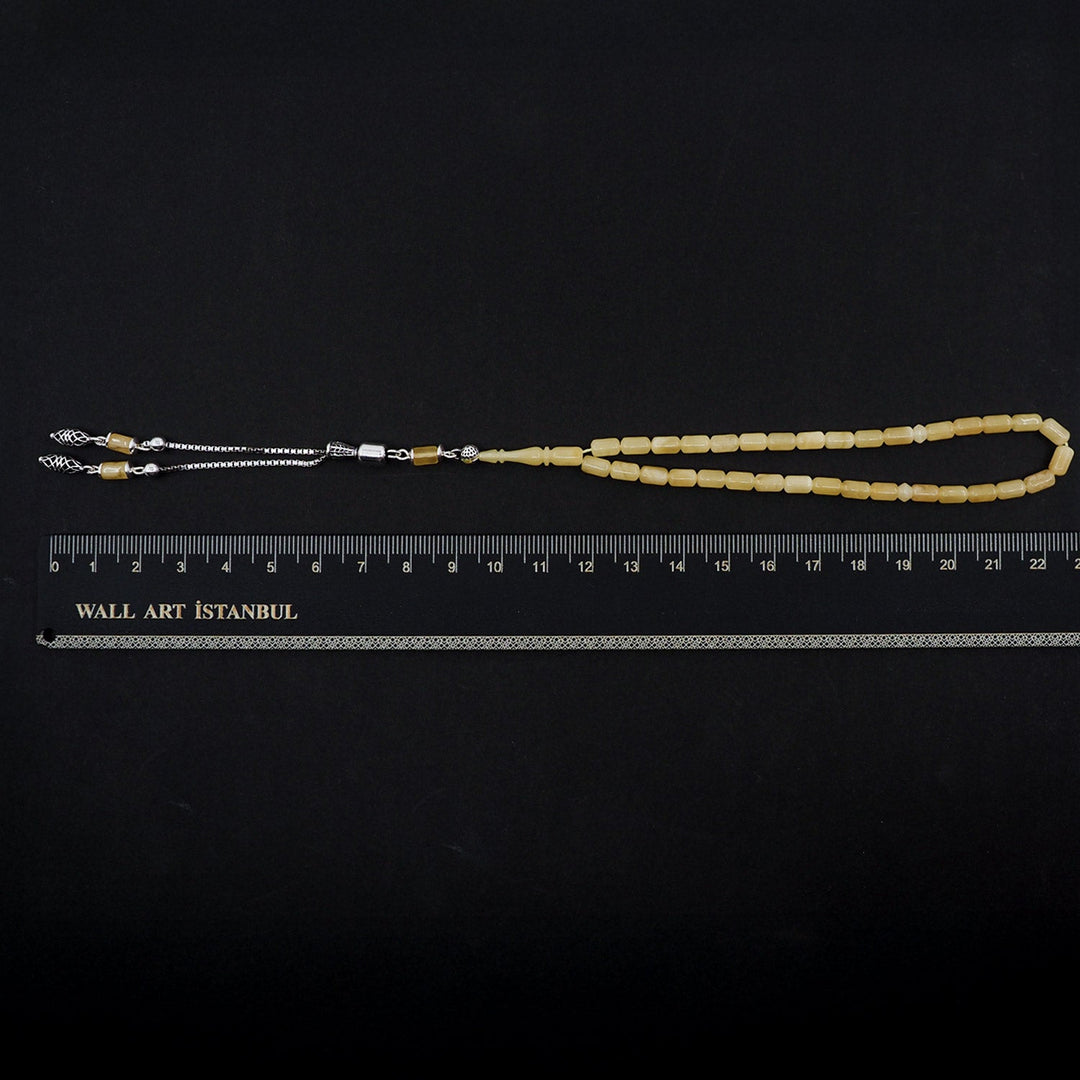 Mini Size Amber Tasbeeh with Silver Tassel – WATD324
