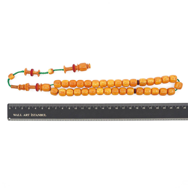 Handcrafted Amber Tasbeeh Ottoman-Style – WATD344