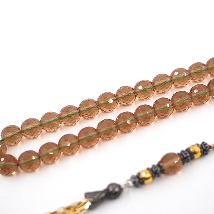 Handcrafted Zultanite Stone Tasbeeh with Brass Tassel – WATD375