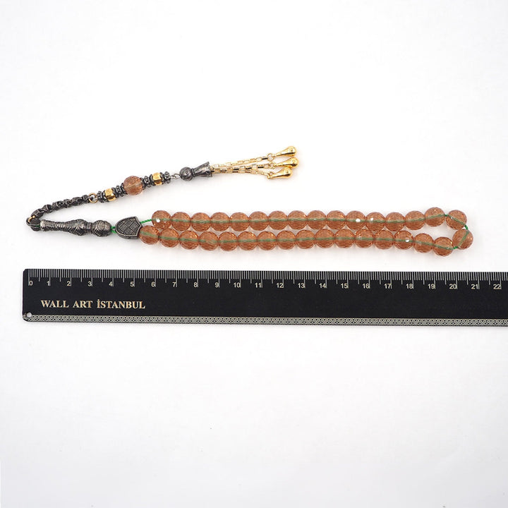 Handcrafted Zultanite Stone Tasbeeh with Brass Tassel – WATD375