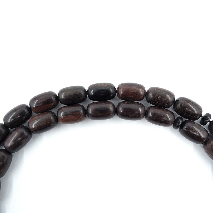 Premium Red Ebony Wood Tasbeeh with Capsule Cut Beads & Engraved Imam Bead – WATD396