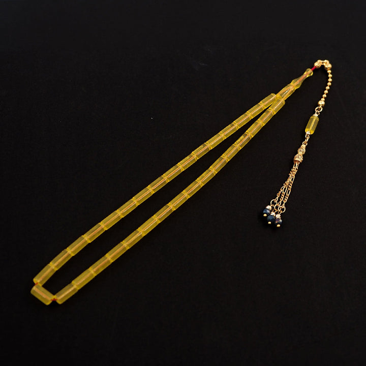 Mastercrafted Capsule Gold-Plated Cut German Bakelite Prayer Beads with Silver Tassel – WATD409