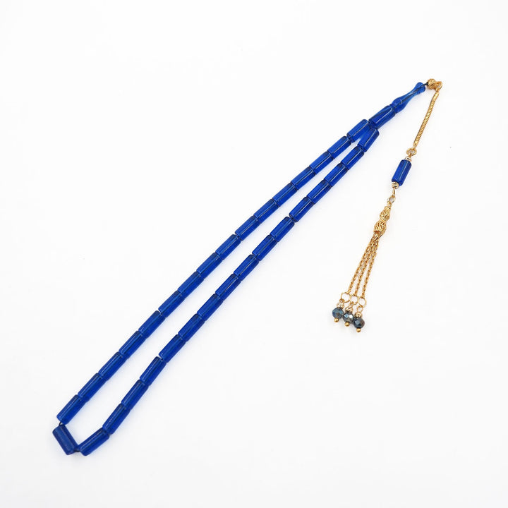 Mastercrafted Capsule Gold-Plated Cut German Bakelite Prayer Beads with Silver Tassel – WATD413