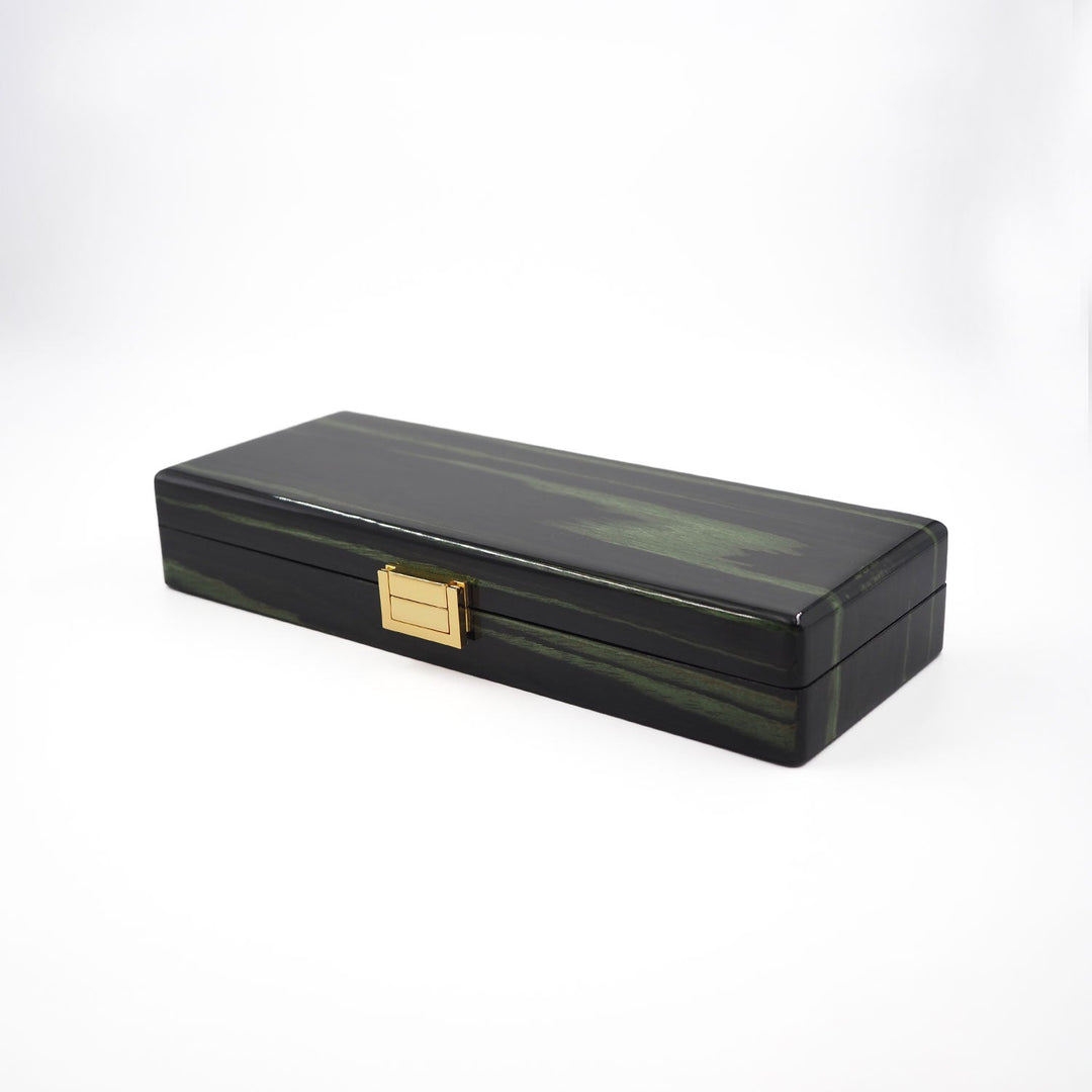 Nobility Series Green Pattern Wooden Tasbeeh Box - WATD430