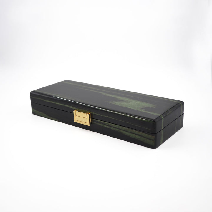 Nobility Series Green Pattern Wooden Tasbeeh Box - WATD430