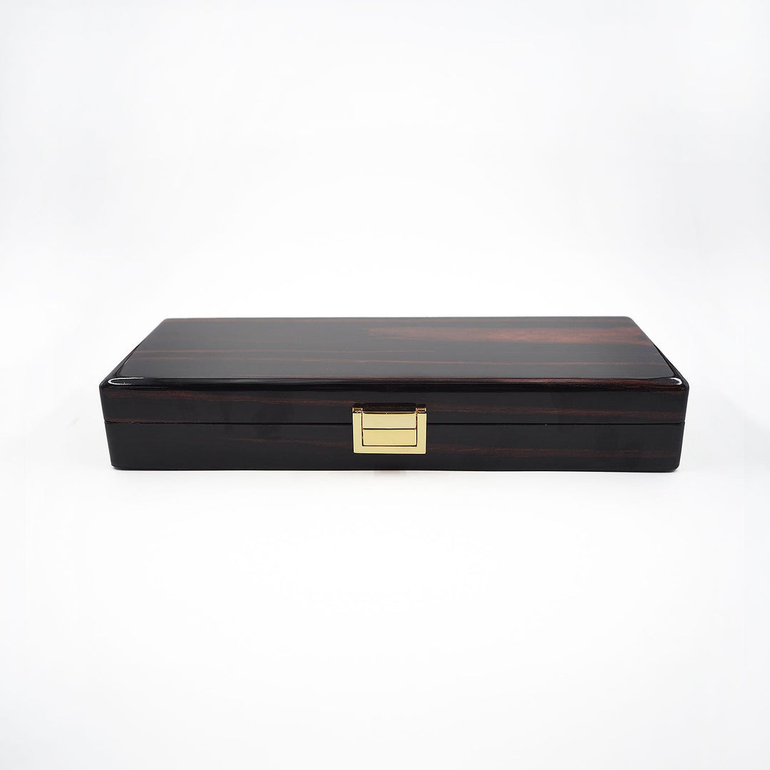 Nobility Series Brown Pattern Wooden Tasbeeh Box - WATD431