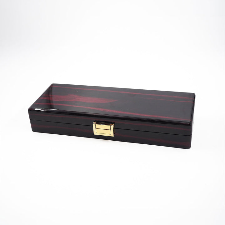 Nobility Series Burgundy Pattern Wooden Tasbeeh Box - WATD434