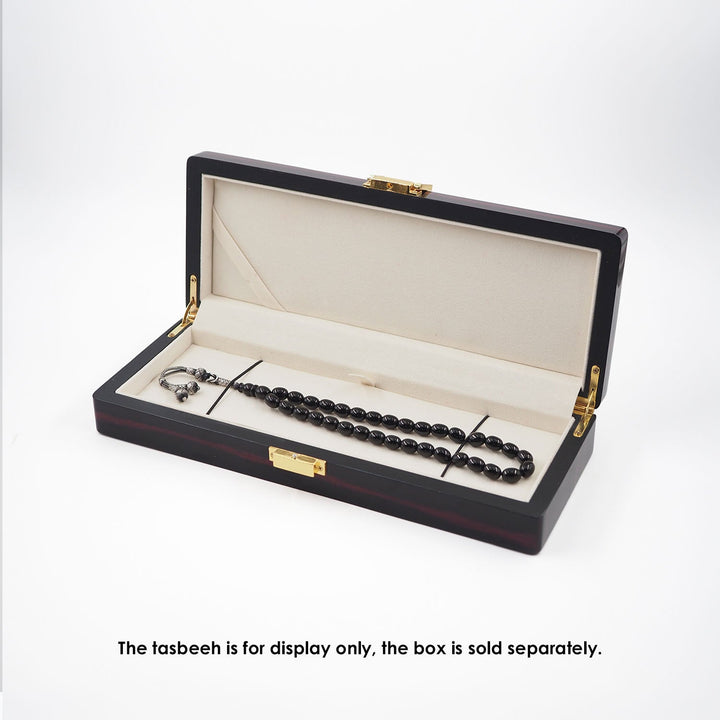 Nobility Series Burgundy Pattern Wooden Tasbeeh Box - WATD434