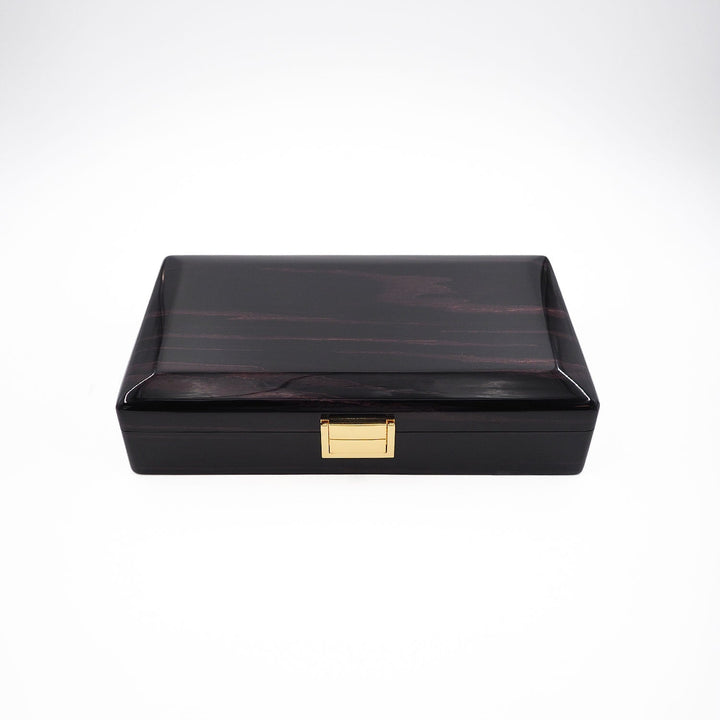 Magnificence Series Burgundy Pattern Wooden Tasbeeh & Accessories Box - WATD436