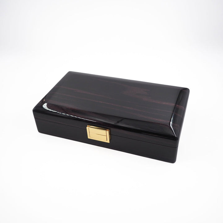 Magnificence Series Burgundy Pattern Wooden Tasbeeh & Accessories Box - WATD436