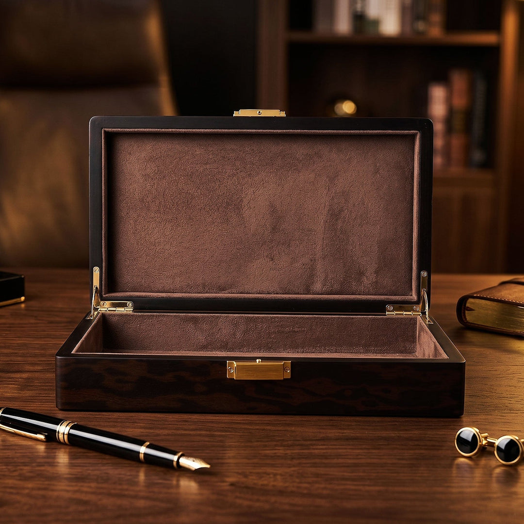 Select Series Walnut Pattern Wooden Tasbeeh Box - WATD437