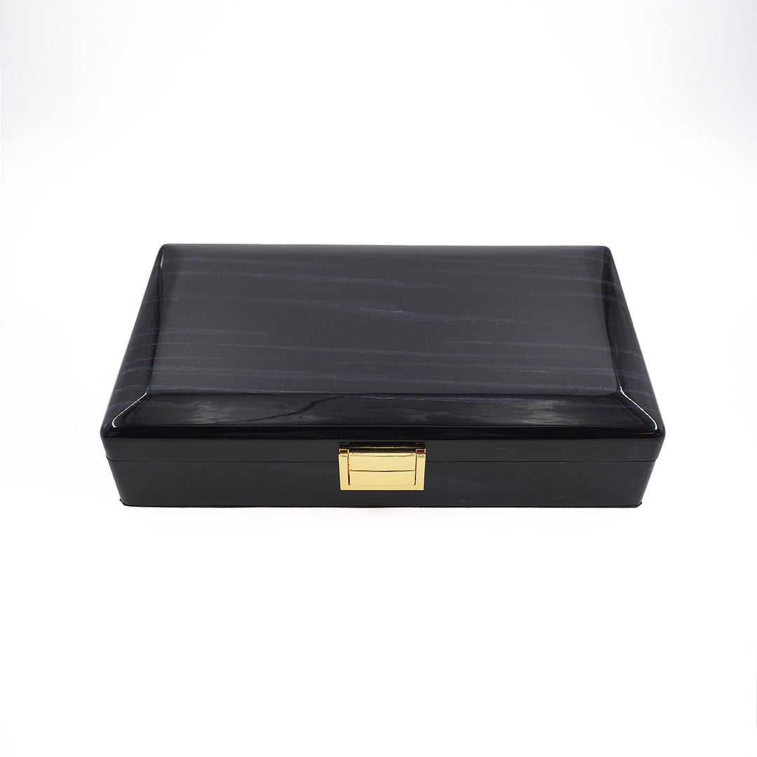 Select Series Anthracite Pattern Wooden Tasbeeh Box - WATD438