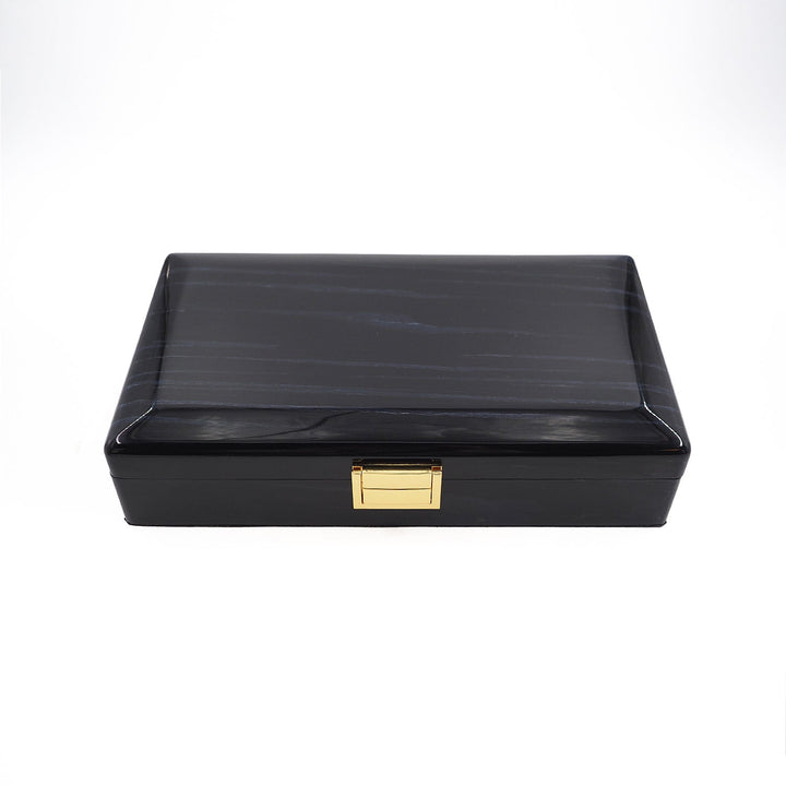 Select Series Anthracite Pattern Wooden Tasbeeh Box - WATD438