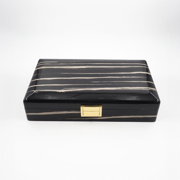 Select Series Cream Pattern Wooden Tasbeeh Box - WATD439