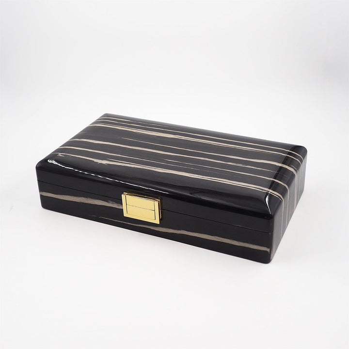 Select Series Cream Pattern Wooden Tasbeeh Box - WATD439