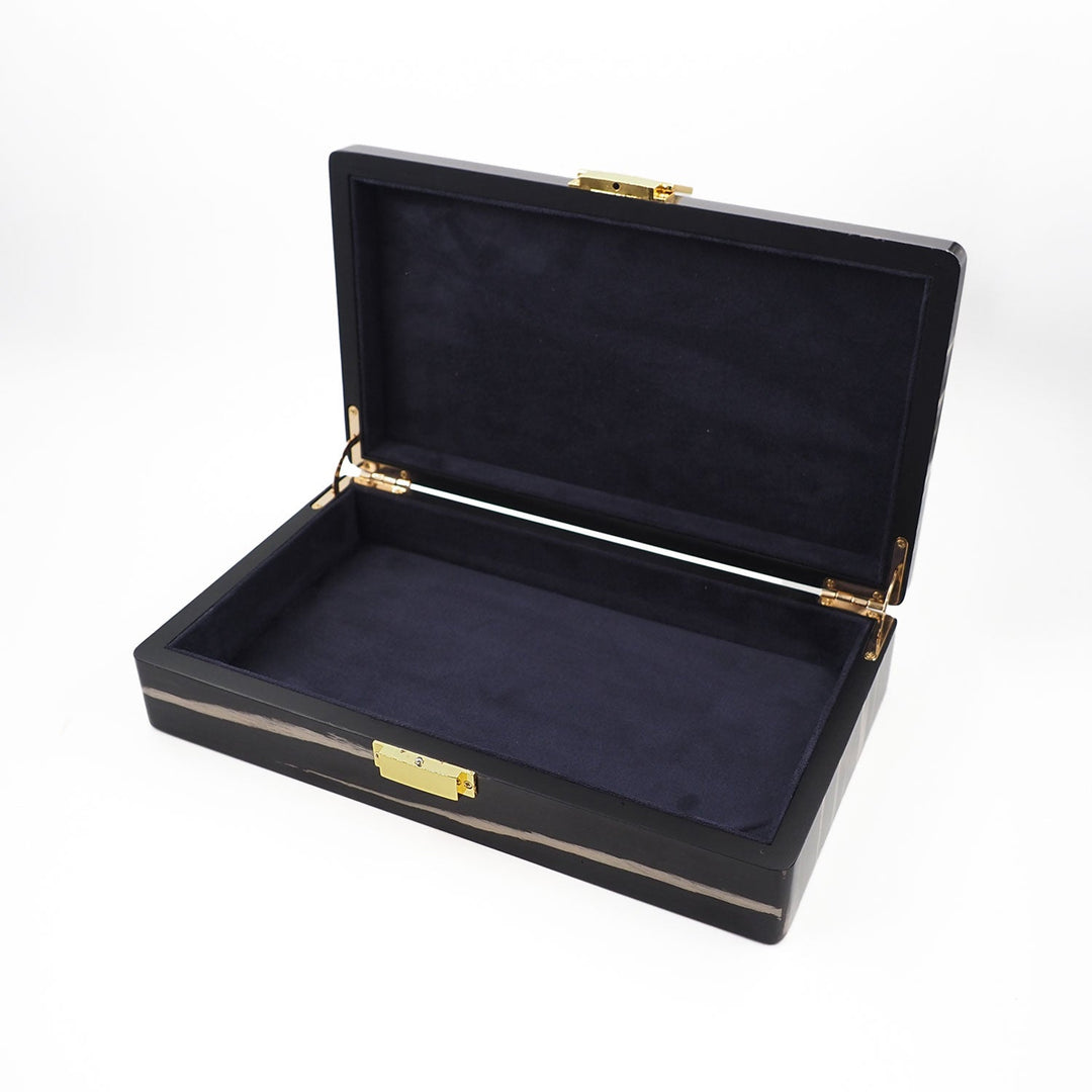 Select Series Cream Pattern Wooden Tasbeeh Box - WATD439
