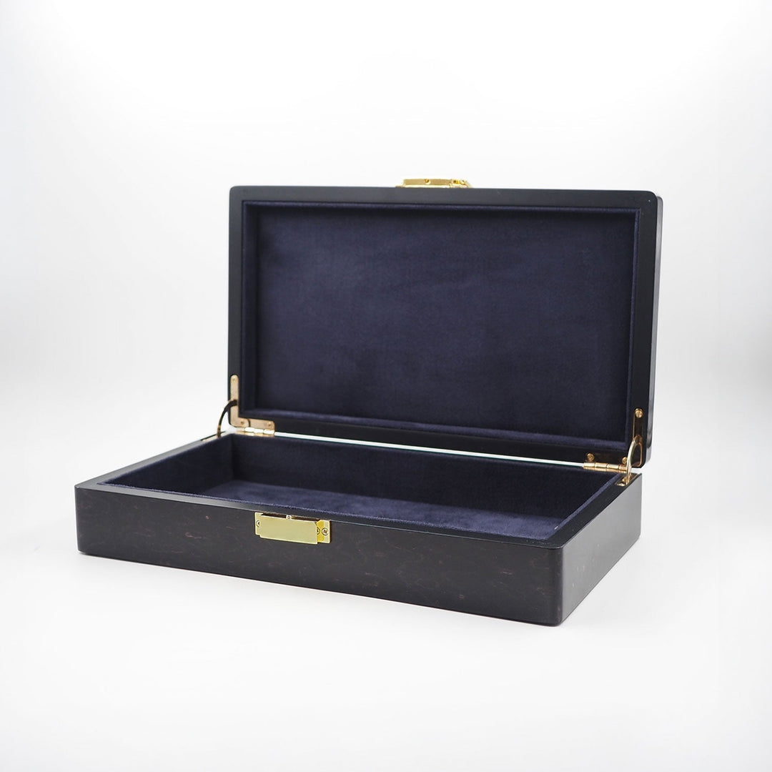 Select Series Ebony Pattern Wooden Tasbeeh Box - WATD440