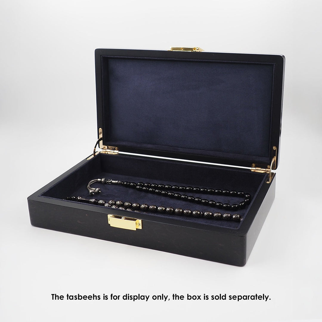 Select Series Ebony Pattern Wooden Tasbeeh Box - WATD440