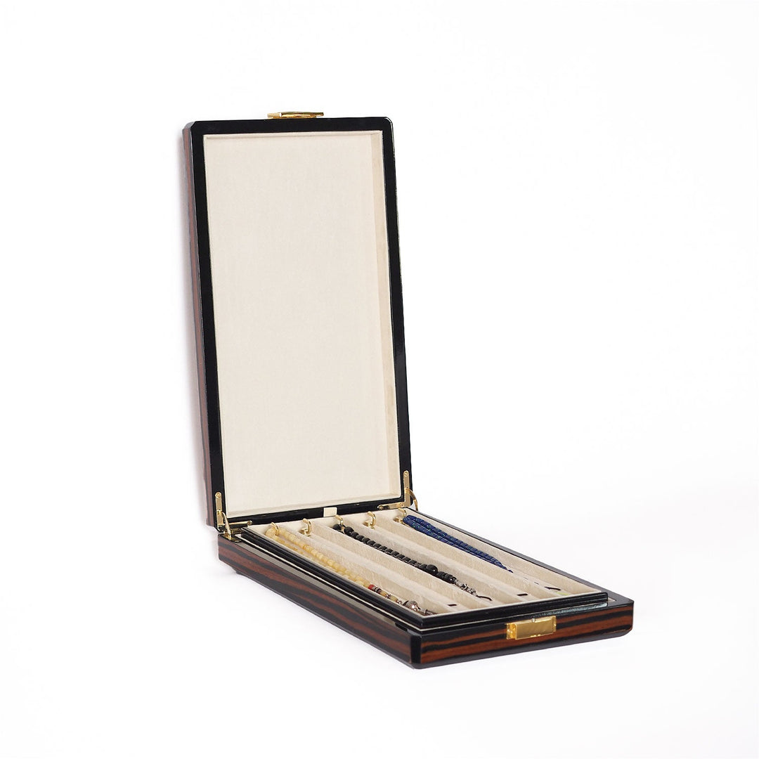 Prestige Series Red Pattern Wooden Tasbeeh Box - WATD443