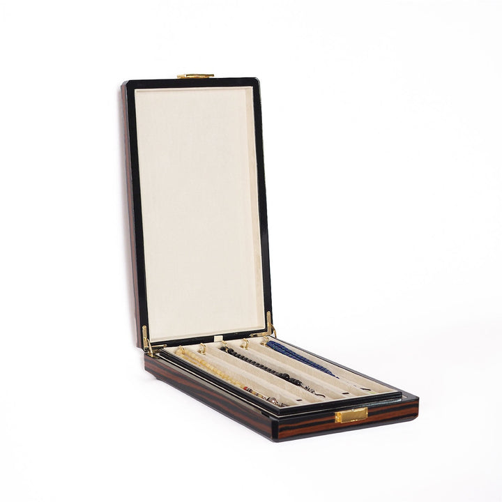 Prestige Series Red Pattern Wooden Tasbeeh Box - WATD443