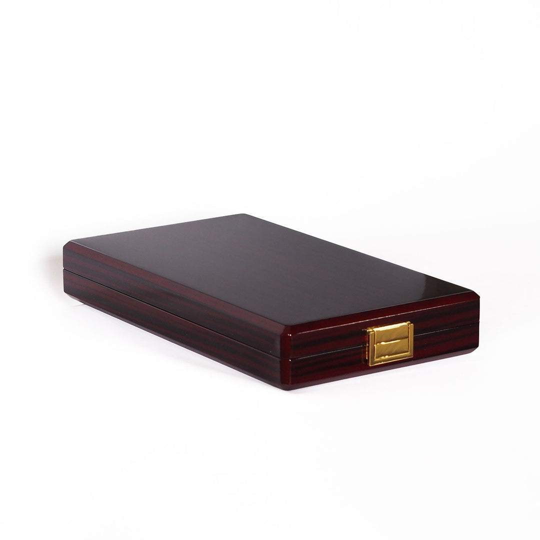 Prestige Series Burgundy Pattern Wooden Tasbeeh Box - WATD444