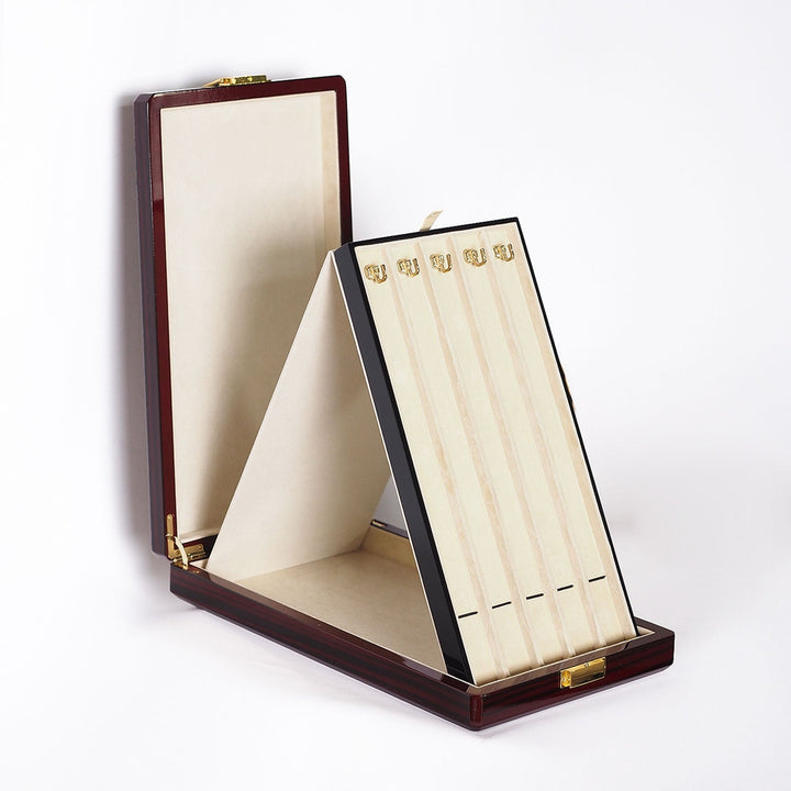 Prestige Series Burgundy Pattern Wooden Tasbeeh Box - WATD444