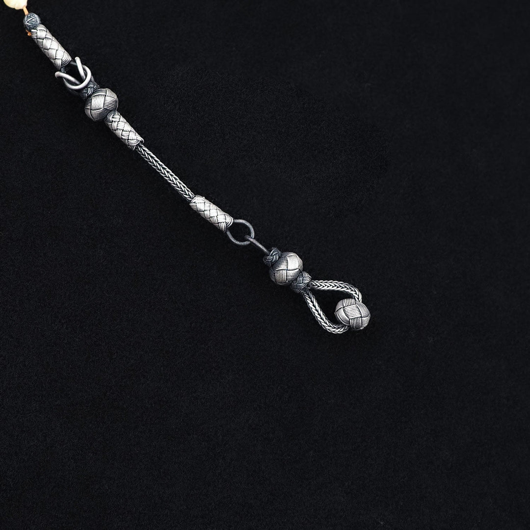 Premium Natural Baltic Amber Capsule Cut 1000 Sterling Silver Kazaz Tassel Tasbeeh - WATD471