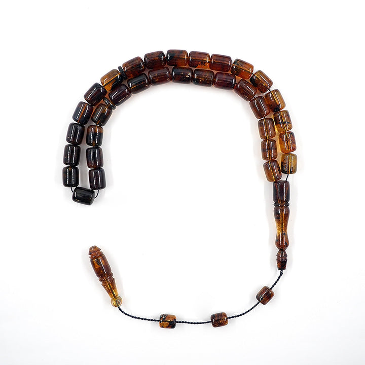 Mastercrafted Natural Amber Capsule Cut Tasbeeh – WATD513