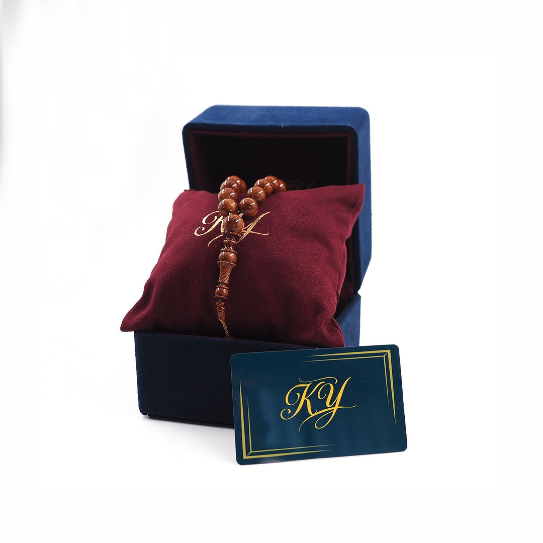 Certified Mastercrafted Nevreste Sphere Cut Kuka Tasbeeh with Hand-Carved Imame & Premium Gift Box – WATD514