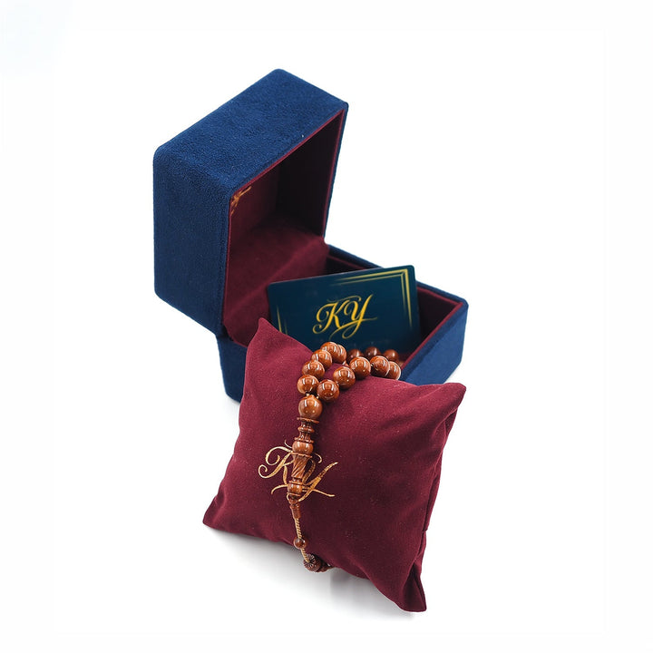 Certified Mastercrafted Nevreste Sphere Cut Kuka Tasbeeh with Hand-Carved Imame & Premium Gift Box – WATD514