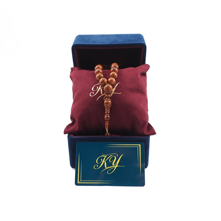Certified Mastercrafted Nevreste Sphere Cut Kuka Tasbeeh with Hand-Carved Imame & Premium Gift Box – WATD514
