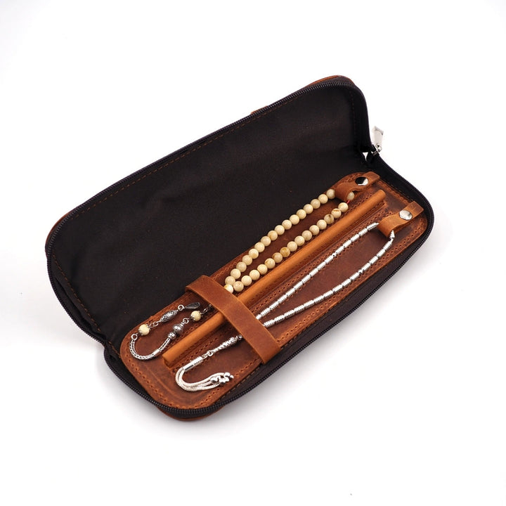 Tan Leather Tasbeeh Bag – WATD532