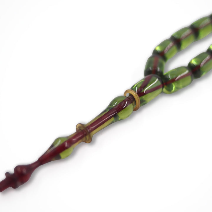 Capsule Cut Fire Amber Tasbeeh – WATD565