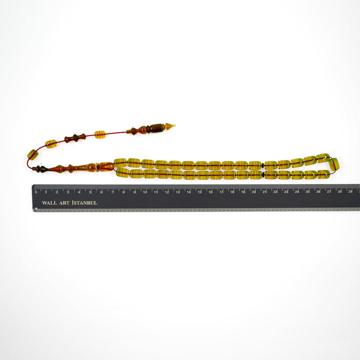 Capsule Cut Fire Amber Tasbeeh – WATD567