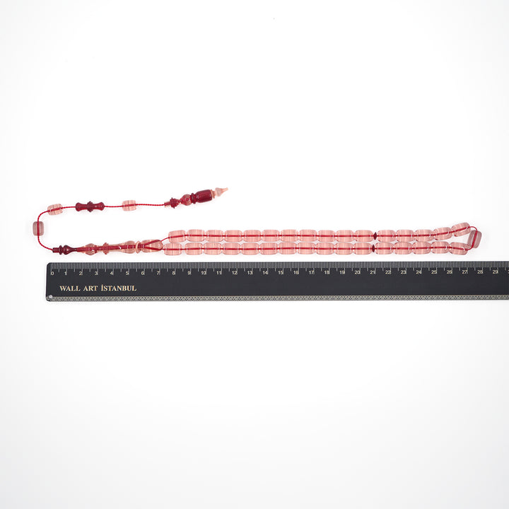 Capsule Cut Fire Amber Tasbeeh – WATD569