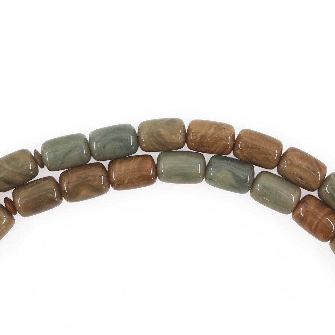 Capsule Cut Pressed Amber Tasbeeh - WATD579