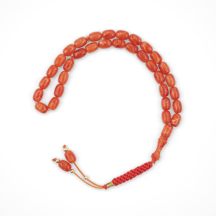 Macrame Braided Capsule Cut Catalin Tasbeeh - WATD581