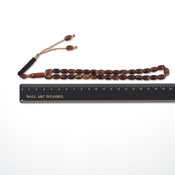 Macrame Braided Capsule Cut Catalin Tasbeeh - WATD582