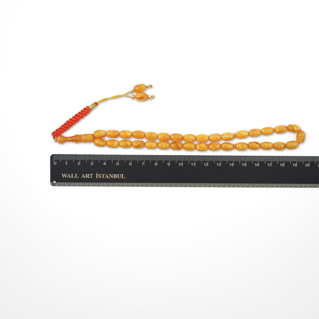 Macrame Braided Capsule Cut Catalin Tasbeeh - WATD583
